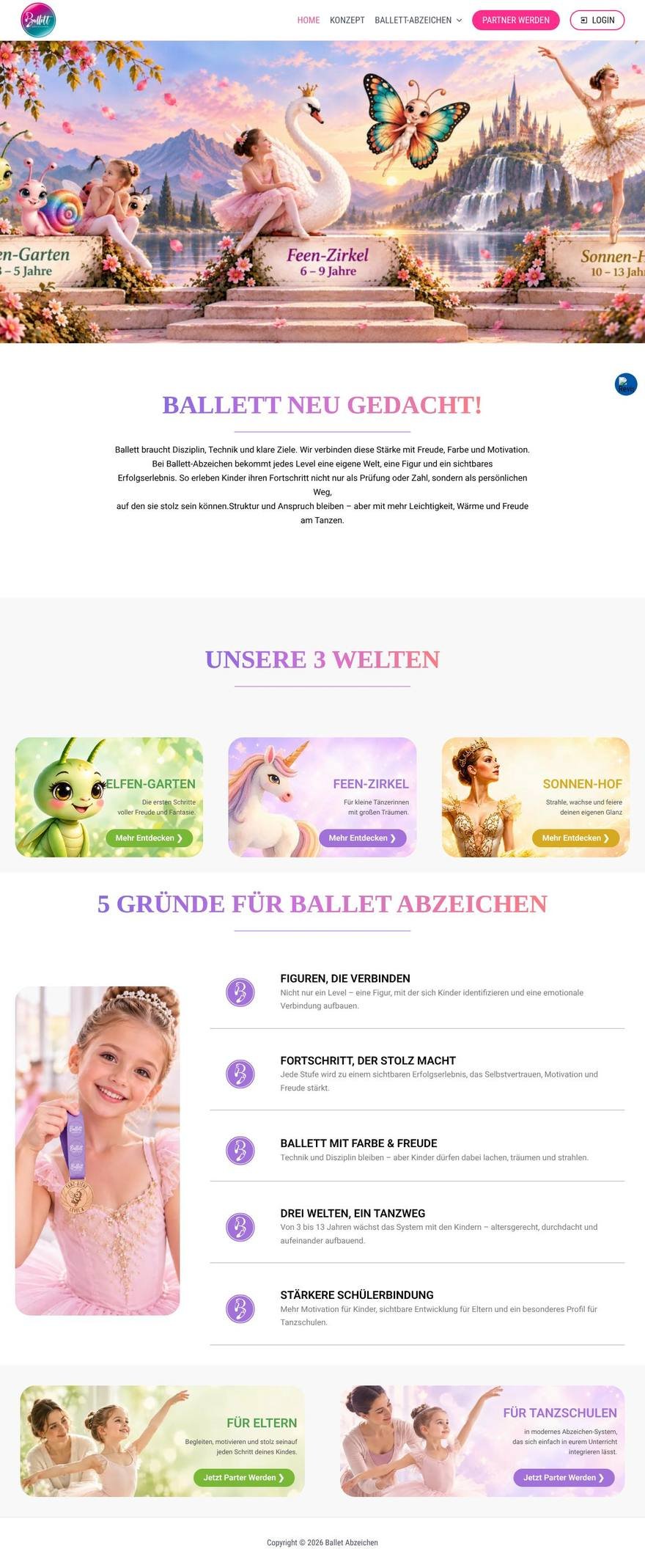 Posnetek zaslona ballett-abzeichen.com
