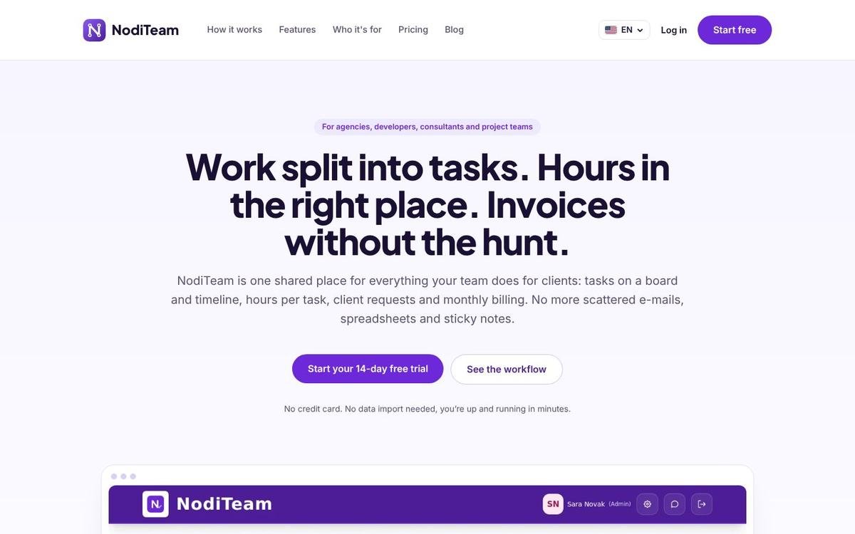 NodiTeam, screenshot