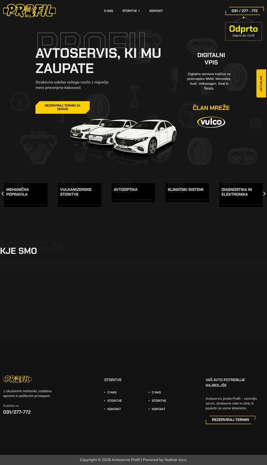Posnetek zaslona avtoservis-profil.com