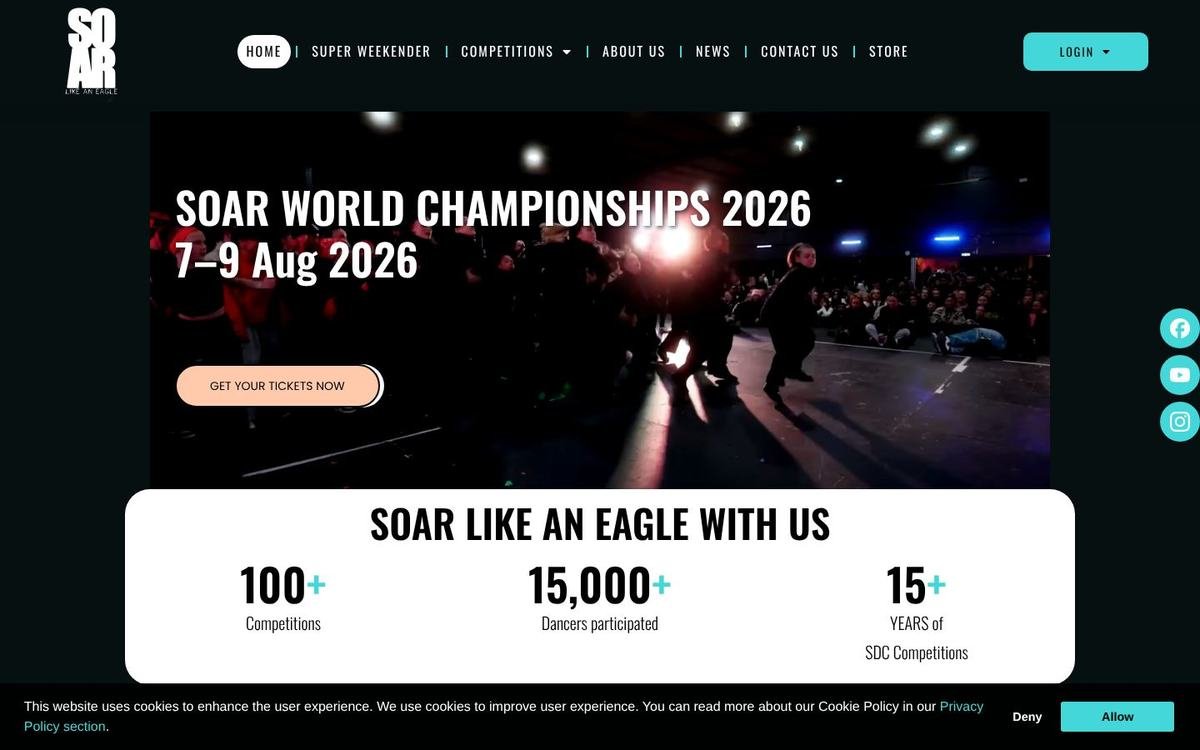 SOAR Dance, spletna stran