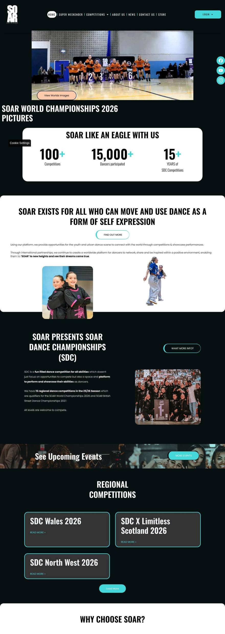 Posnetek zaslona soardance.com
